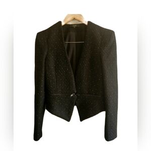 Anthropologie, Funktional Blazer, Black with Neon‎ Dot Accents,  Size Small